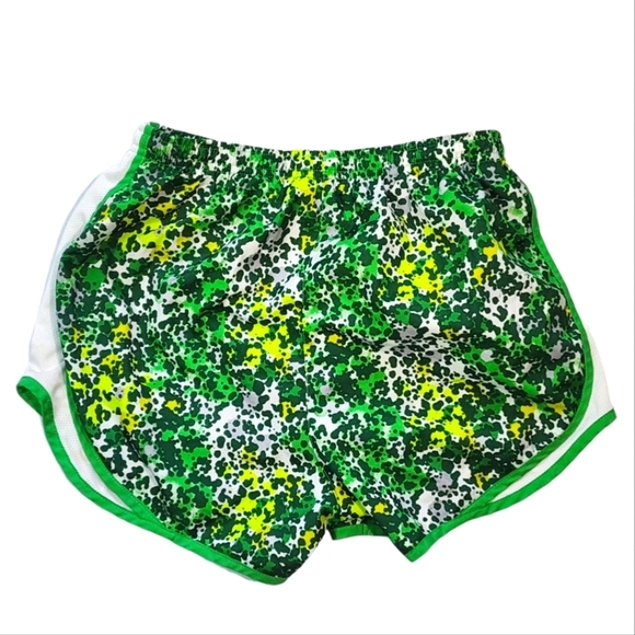 Nike Dri-fit Lined Active Shorts Green Speckled Size Small - Picture 1 of 4